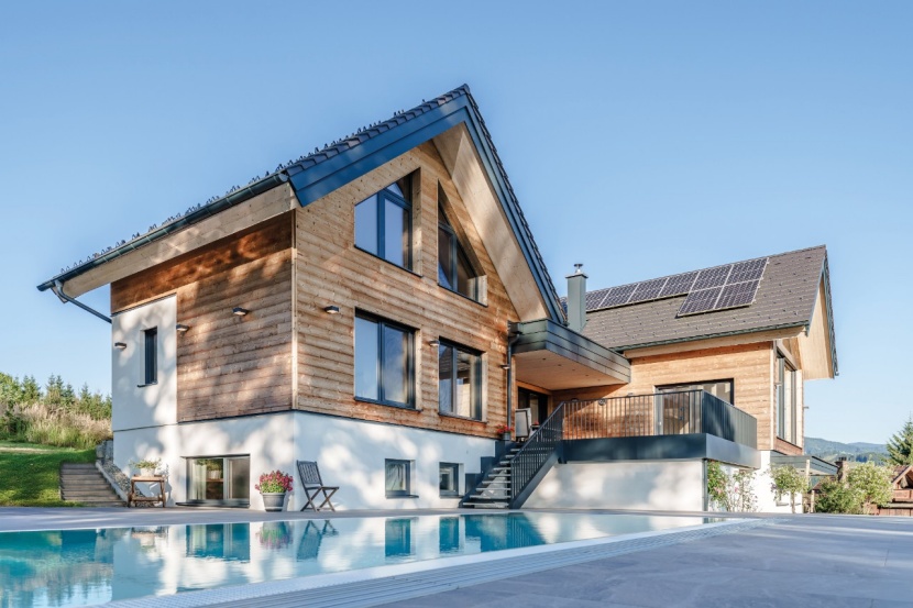 The first 100% wooden house from Austria