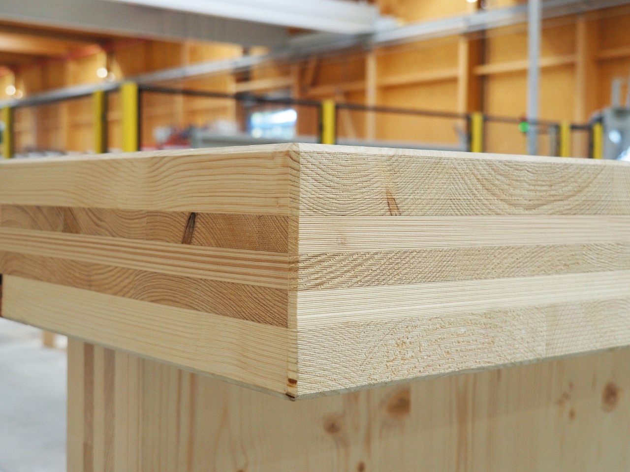 Smaller volumes of laminated timber exported